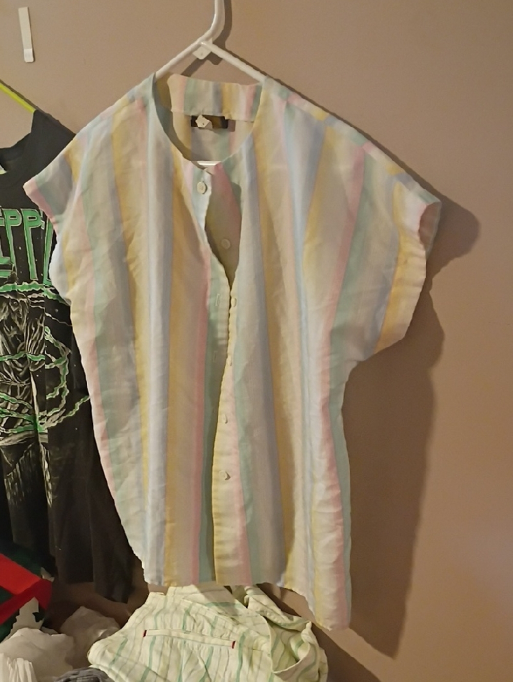 True Vintage Pastel Button Up Tank